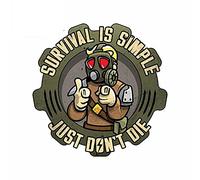 13 cm x 12,9 cm per sopravvivere bene adesivi per auto fai da te in vinile per auto avvolgente decalcomania Graffiti