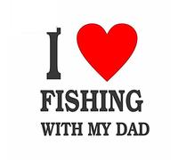 13 cm x 13 cm adesivi per auto da pesca amo pescare con mio padre vinile adesivo impermeabile