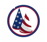 13 cm x 13 cm per il giorno dell'indipendenza degli Stati Uniti in materiale vinilico adesivi per auto Windows Decal adatto per