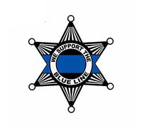 13 cm x 5,8 cm per We Support The Blue Line Windows Decal Personality Surfboard Car