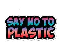 13 cm x 6,4 cm per dire no agli adesivi per auto in plastica Decalcomanie per frigorifero Graffiti impermeabili