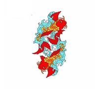 13 cm x 7,1 cm per la decalcomania del tronco di graffio dell'occlusione delle onde Koi rosse in stile cinese