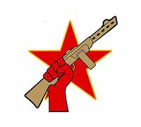 13 cm x 7,9 cm per adesivi e decalcomanie per auto di guerra popolare o autodifesa impermeabili