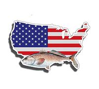 13 cm x 8,2 cm pesca di pesce con motivo bandiera americana moda adesivi per auto decalcomanie in vinile