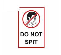 13 cm x 8,4 cm Non sputare segno adesivo adesivi per auto in vinile etichette di avvertimento divertenti