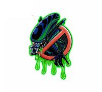 13 cm x 8,7 cm per Bug Busters Alien Xenomorph.4 pollici divertenti adesivi per auto personalità