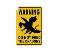 13 cm x 8,7 cm per non dare da mangiare al drago Cartoon adesivi per auto paraurti VAN