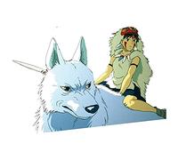 13 cm x 9,1 cm per adesivi per auto Princess Mononoke Graffiti Decal impermeabile Occlusion Scratch per