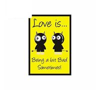 13 cm x 9,1 cm per l'amore è essere un po 'cattivo a volte adesivi per auto divertenti