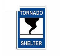 13 cm x 9,2 cm per Tornado Shelter Sign Personality Creative VAN Sticker Anime Bumper Decoration