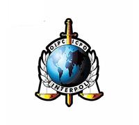 13 cm x 9,9 cm Adesivi e decalcomanie per auto divertenti OIPC ICPO Sigillo Interpol JDM impermeabile