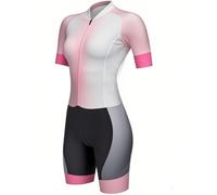 13 Colour Women's Bike Suit One-Piece Cycling Jersey Set Bicycle Short Sleeve Quick-Drying For Cycling With Pockets (12, XS)