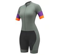 13 Colour Women's Bike Suit One-Piece Cycling Jersey Set Bicycle Short Sleeve Quick-Drying For Cycling With Pockets (2, 2XL)