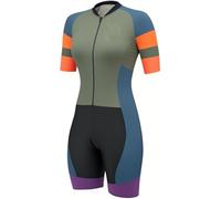 13 Colour Women's Bike Suit One-Piece Cycling Jersey Set Bicycle Short Sleeve Quick-Drying For Cycling With Pockets (7, 2XL)