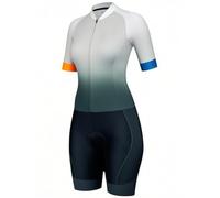 13 Colour Women's Bike Suit One-Piece Cycling Jersey Set Bicycle Short Sleeve Quick-Drying For Cycling With Pockets (11, S)