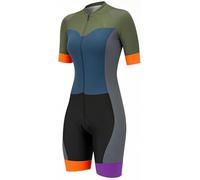13 Colour Women's Bike Suit One-Piece Cycling Jersey Set Bicycle Short Sleeve Quick-Drying For Cycling With Pockets (9, S)