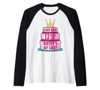 13° Compleanno Mamma I Gave Birth 13 Anni Fa Torta Maglia con Maniche Raglan