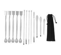 13 cucchiai e spatole in acciaio inox per 13 pezzi in acciaio inossidabile. Caratteristiche Design con manico lungo progettato per un uso duraturo con una corretta durata e coerente (set da 13 pezzi)