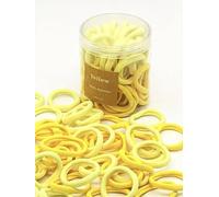 13 di Ilaria - 50 Elastici Giallo per Capelli - Morbidi, Resistenti e Senza Metallo - Perfetti per Capelli Ricci e Lisci - Per Donna, Uomo e Bambina - Uso Quotidiano