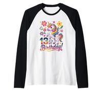 13 È Il Mio Compleanno, Il Giorno Magico dell'unicorno Maglia con Maniche Raglan