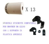 13 Etichette Adesiv Compatibile per Brother DK22243 102mm x 30.48m QL1050 1060N