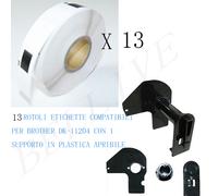 13 Etichette Compatibile per Brother DK-11204 17X54mm QL 500 500A 550 560 QL 720