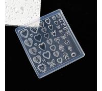 13 forme artistiche 3D uniche in silicone trasparente con intagli intricati di giade, per stilisti nail art