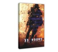 13 Hours The Secret Soldiers of Benghazi - Poster su tela, decorazione artistica da parete per soggiorno e camera da letto, 40 x 60 cm