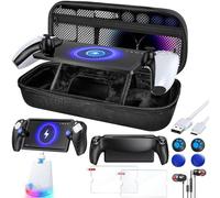 13 in 1 Charger Bundle Accessories for Playstation Portal with RGB Charging Dock, Carrying Case for PS Portal with Protective Silicone Cover, 2* Screen Protector, 4* Thumb Grip, Earphone and Type C