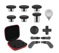 13 in 1 Levette in Metallo per Controller Xbox Elite Serie 2, Kit di Pulsanti Magnetici di Ricambio Include 6 Joystick con Placcatura in Metallo, 4 Palette, 2 D-pad, 1 Strumento di Regolazione (Nero)