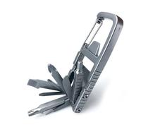 13 in 1 Strumento di difesa con apribottiglie Supporto per telefono Multi Moschettone Cacciavite Multitool per Esterno in Acciaio Inox Multi per Riparazione Elettronica