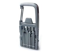 13 in 1 Strumento di difesa con apribottiglie Supporto per telefono Multi Moschettone Cacciavite Multitool per Esterno in Acciaio Inox Multi per Riparazione Elettronica