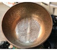 13 inch singing bowl- Foot Carved-Tibetan Bowls with mallet cushion- 33 cm Bowls