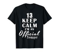 13 Keep Calm I'm An Official Teenager 13° Compleanno Maglietta