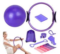 13 kit di yoga e pilates per donne: kit yoga scolpisce le cosce braccia e addominali a casa, per tonificazione corporea, flessibilità e allenamento di forza completo del corpo (viola)