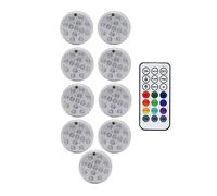 13 Le DS Light Underwater 16 Colori RGB IP68 Piscina impermeabile Rf Remoto Control Luci sommergibili for il vaso dello stagno(1 controller 9 Lamp)