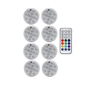13 Le DS Light Underwater 16 Colori RGB IP68 Piscina impermeabile Rf Remoto Control Luci sommergibili for il vaso dello stagno(1 controller 8 Lamp)