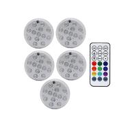 13 Le DS Light Underwater 16 Colori RGB IP68 Piscina impermeabile Rf Remoto Control Luci sommergibili for il vaso dello stagno(1 controller 5 Lamp)