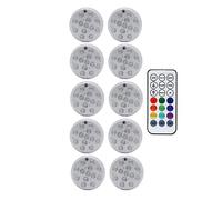 13 Le DS Light Underwater 16 Colori RGB IP68 Piscina impermeabile Rf Remoto Control Luci sommergibili for il vaso dello stagno(1 controller 10 Lamp)