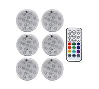 13 Le DS Light Underwater 16 Colori RGB IP68 Piscina impermeabile Rf Remoto Control Luci sommergibili for il vaso dello stagno(1 controller 6 Lamp)