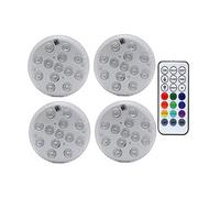 13 Le DS Light Underwater 16 Colori RGB IP68 Piscina impermeabile Rf Remoto Control Luci sommergibili for il vaso dello stagno(1 controller 4 Lamp)