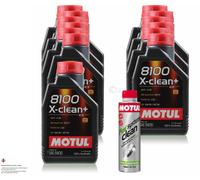 13 Litri MOTUL 8100 X-Clean+ 5W-30 Olio Motore 300ml Fuel System Clean