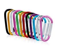13 moschettoni a clip con anello a D, moschettoni a molla in lega di alluminio, piccoli moschettoni per campeggio, escursionismo, viaggi, pesca, zaino (multicolore)