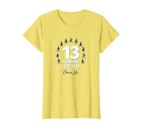 13 Motivi per Cui No: Scegli Il Messaggio ispiratore della Vita Maglietta, Donna, Limone, 3XL
