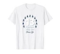 13 Motivi per Cui No: Scegli Il Messaggio ispiratore della Vita Maglietta, Uomo, Bianco, S