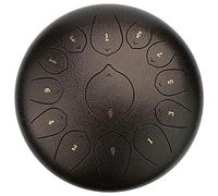 13 Notes 12 Pollici Drum Tongue In Acciaio Da 12 Pollici, Tasto Chiave Chakra, Per Campeggio, Yoga, Meditazione, Terapia Musicali, Borsa Da Viaggio Imbottita, Mazze, Adesivo Tonico (Color : Brown)