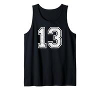 13 Numero Tredici Sport di Squadra Grunge Varsity Matching Canotta