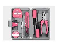 13-Pcs Household DIY Tool Kit for Women Compact Tool Box Set with Essential Starter Tools for Home Projects cassetta attrezzi(13piece)