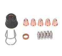 13 PCS Kit di Accessori per Torcia per Taglio Al Plasma S45, Eccellente Fattura Durevole Spiegazione, Dimensioni Standard, Include Elettrodo, Testa Ugello, Guarnizione, Guida, Diffusore Gas