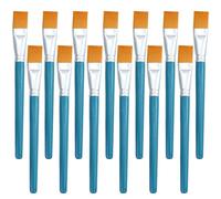 13 pennelli acrilici, pennelli piatti in acrilico, 24 mm di larghezza, grandi pennelli in nylon, set di pennelli per dettagli, per curatori, adulti, studenti, pittura acrilica, pittura a olio, gouache